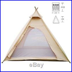 US Ship Oudoor Canvas Camping Pyramid Adult Indian Teepee Tent for 23 Person