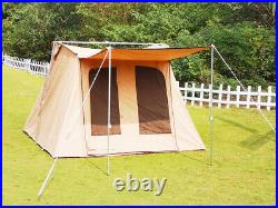 US Ship Outdoor Waterproof Glamping Springbar Tent 10FT Bow Tent with Two Doors