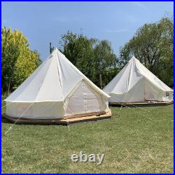 US Ship Waterproof 5M Oxford Bell Tent Glamping Yurt Camping Tent With StoveJack