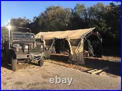 U. S. Military Tent BaseX 305 18' X 25' Hunting Camping Carport Shelter Open Ends