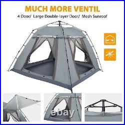 Ubon 4 Person Tents for Camping Lightweight Family Instant Cabin Tent Waterproof