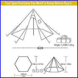 Ultralight Hot Tent with Stove Jack Teepee Tent for 1-2 Person