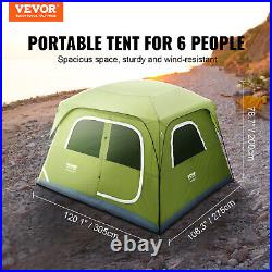 VEVOR Camping Tent Camp Tent 10x9x6.5 ft for 6 Person Waterproof Lightweight