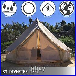 VEVOR Canvas Bell Tent 3M Hunting Wall Yurt Tent Waterproof for Camping/Hiking