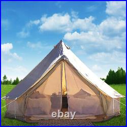 VEVOR Canvas Bell Tent 5m Waterproof Oxford Yurt Family Camping Regatta Tent