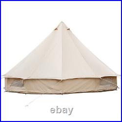 VEVOR Canvas Bell Tent 7M Waterproof Camping and Glamping Yurt with Stove Jack