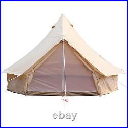 VEVOR Canvas Bell Tent Hunting Wall Tents 4-Season 3-5 People for Camping/Hiking