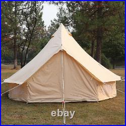VEVOR Canvas Bell Tent Hunting Wall Tents 4-Season 3-5 People for Camping/Hiking