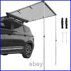 VEVOR Car Awning Car Tent Retractable Waterproof SUV Rooftop Grey 6'x6