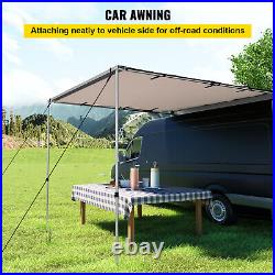 VEVOR Car Awning Car Tent Retractable Waterproof SUV Rooftop Sand 6.6'x8.2
