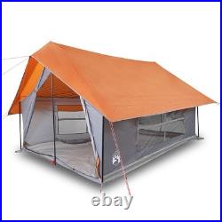 VidaXL Camping Tent 5-Person Grey and Orange Waterproof VidaXL Camping Tent 5-Person Grey and Orange Waterproof