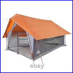VidaXL Camping Tent 5-Person Grey and Orange Waterproof VidaXL Camping Tent 5-Person Grey and Orange Waterproof