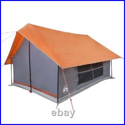 VidaXL Camping Tent 5-Person Grey and Orange Waterproof VidaXL Camping Tent 5-Person Grey and Orange Waterproof