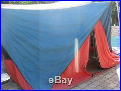 Vintage 1969 Sears Ted Williams Chalet Highwall Tent With Original Papers