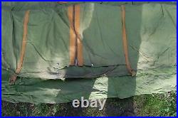 Vintage Camal Mfg. Canvas umbrella Tent with Attached Awning 7.5' x 7.5' x 6.5