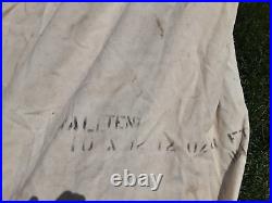 Vintage Military Canvas Wall Tent 10'x12' Camping Tent