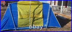 Vintage Western Field Cabin Canvas 9x12 Tent Nylon 5-6 People Original Box Wow
