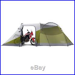 Vuz Moto 12 Foot Waterproof Motorcycle Tent with Attached 3-Person