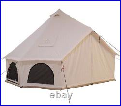 WHITEDUCK Avalon Bell Tent 4M, Weatherproof Camping Tent 100% Cotton Canvas Tent