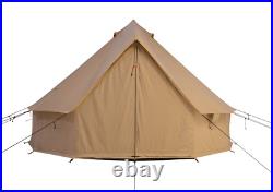 WHITEDUCK Cotton Canvas Bell Tent 5M Beige, Waterproof, Glamping Camping Regatta