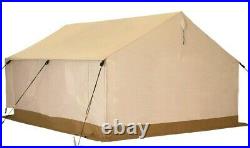WHITEDUCK Heavy Duty Canvas Wall Tent 16'x24' withAluminum Frame, Fire Retardant