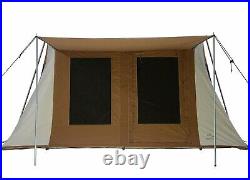 WHITEDUCK Prota Camping Tent 10'x14' Cotton Canvas Flex-bow Cabin Style Tent
