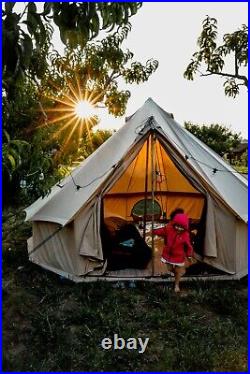 WHITEDUCK Regatta Canvas Bell Tent 4M Fire & Waterproof Outdoor Glamping Camping