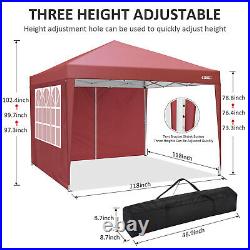 Waterproof 10'10' Right Angle Folding Tent Pop-up Canopy Tent with Carry Bag
