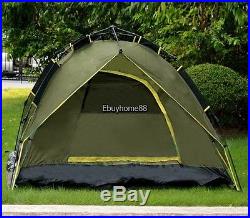Waterproof 2-4 People Automatic Instant Pop up Family Tent Camping Hiking Tent U