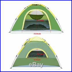 Waterproof 3-4 People Automatic Instant Pop Up Tent Green Camping Hiking Tent