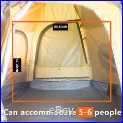 Waterproof 5-6 People Automatic Instant Pop Up Brown Tent Camping Hiking Tent