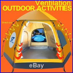 Waterproof 5-6 People Automatic Instant Pop Up Brown Tent Camping Hiking Tent