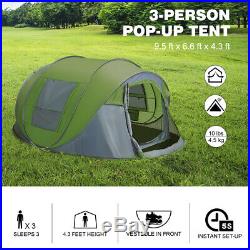 Waterproof 5-6 Person Camping Hiking Easy Folding Setup Instant Pop Up Dome Tent