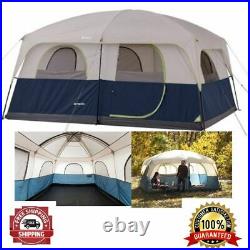 Waterproof Family Cabin Tent 10 Person 2 Room Outdoor Hiking Camping 14' X 10