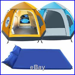 Waterproof Outdoor Camping Auto Pop Up Tent / Self Inflating Mattress Double NEW