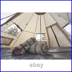 Weatherproof Guide Gear 14' x 14' Teepee Tent For 6 People Includes Carry Bag