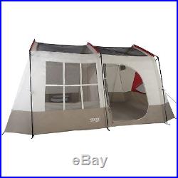 Wenzel Kodiak 12 x 14 9 Person Family Cabin Style Camping Tent with divider, Red