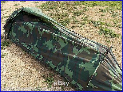 Woodland Camo One Man Survival Tent Camouflage Bivouac Bug Out Compact Shelter