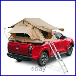 X-BULL 3 Persons Magtower Roof Top Tent With Ladder & Mattress Waterproof Brown