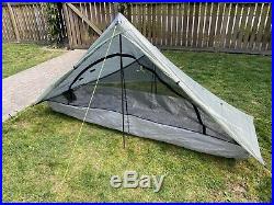 ZPACKS Solplex DCF Cuben Fiber Ultralight Tent Olive Drab Good Condition