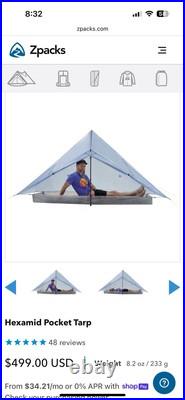Zpacks Dyneema Hexamid Pocket Tarp Tent withDoors + Dyneema Single Bathtub Floor